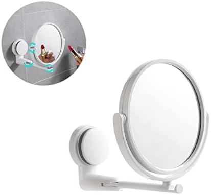 WOONEKY Foldable Vanity Mirror 180 Rotation Wall Mounted Makeup Mirror