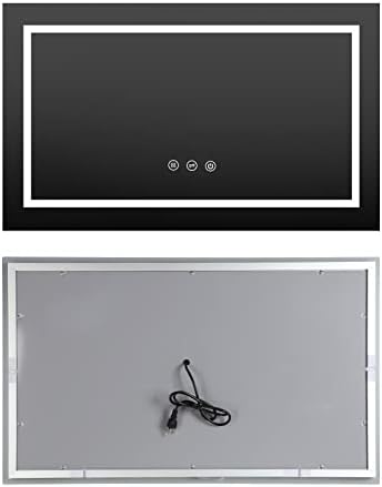 MEILLEUREVIE Bathroom Mirror 24x40 LED with Double Light and Anti-Fog