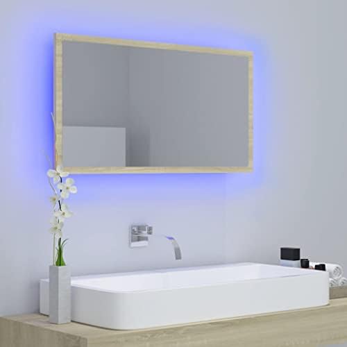 VRAXO LED Mirror Sonoma Oak 315x33x146 1
