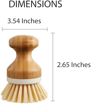 HIC Kitchen Vegetable Scrubber Brush Set of 2