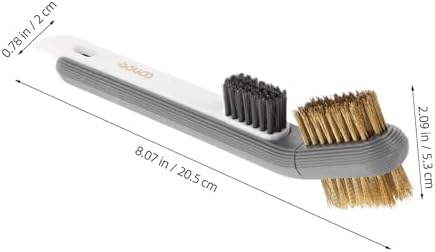 GRIRIW Stove Cleaning Brush with Rotatable Metal Scraper