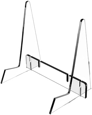 WeiLaiKeQi Acrylic Book Stand with Adjustable Support Ledges