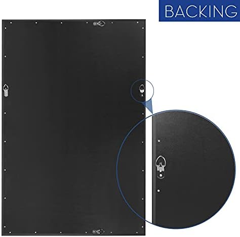 Large Rectangular Bathroom Mirror With Wooden Frame 40X24 Black