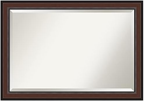 Amanti Art Brown Bathroom Mirror 29x41