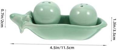 Ceramic Pea Salt and Pepper Shakers Set