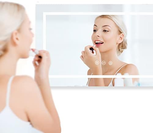 MEILLEUREVIE Bathroom Mirror 24x40 LED with Double Light and Anti-Fog
