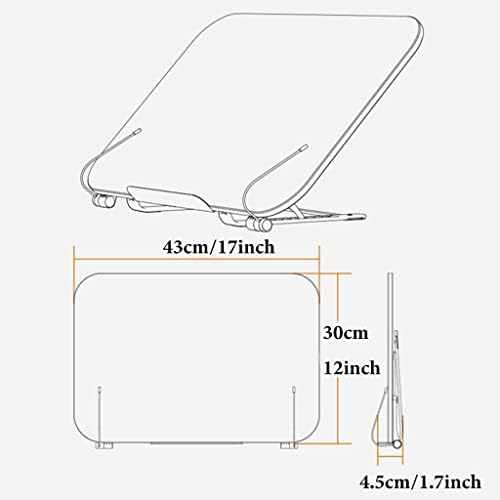 UHRLGHS Foldable Wooden Cookbook Stand with 12 Adjustable Height
