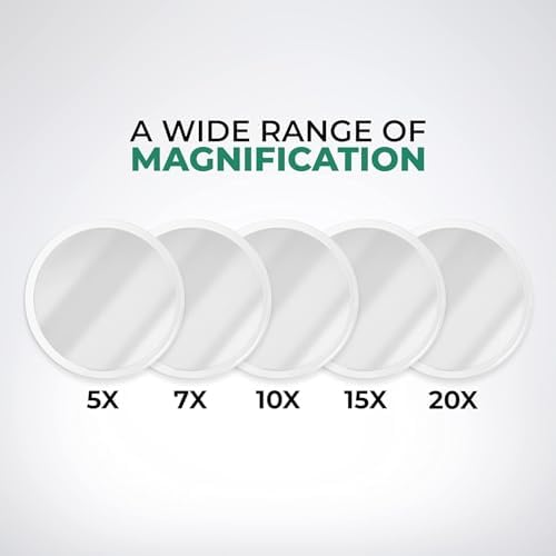 52 Inch Dual Magnification Wall Mirror - Adjustable for Makeup and Skincare