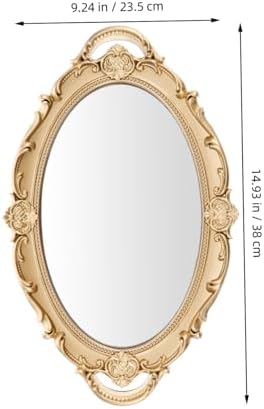 ABOOFAN Baroque Decorative Mirror Tray Luxury Vanity Mirror