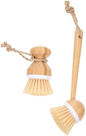 BIUDECO Sustainable Kitchen Pot Brush 2-Piece Set