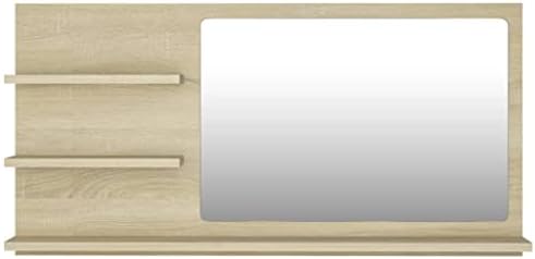 Wall Mirror with Open Partition for Bathroom Vanity