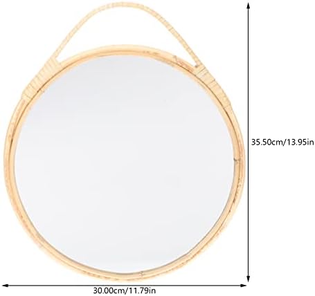 Veemoon Rattan Round Mirror Wall Decor