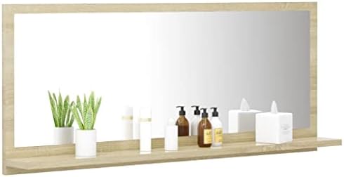 Wall Mirror with Bottom Shelf for Bathroom Vanity 1