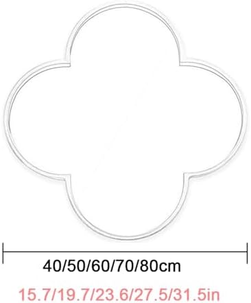 NOIRDA Four Leaf Clover Wall Mirror 40CM Black