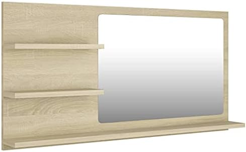 Wall Mirror with Open Partition for Bathroom Vanity