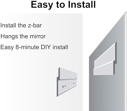 Ruomeng 40 x 30 Frameless Wall Mirror 1