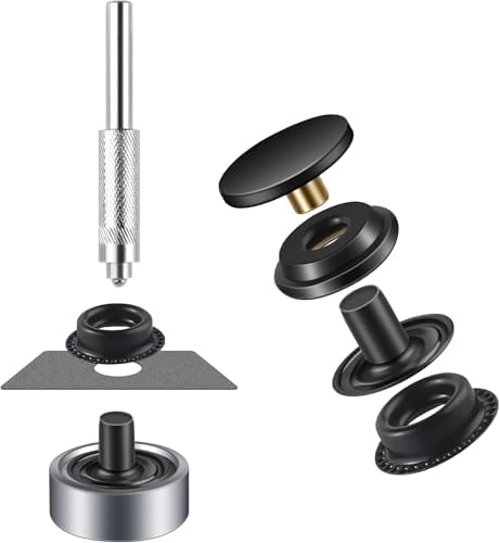 Moocci 72 Pieces Snap Fastener Kit 15MM for Leather and Fabric