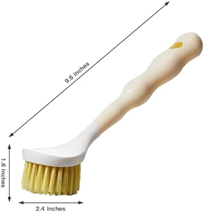 2 Pack Wok Brush and Cast Iron Brush for Kitchen Cleaning Khaki