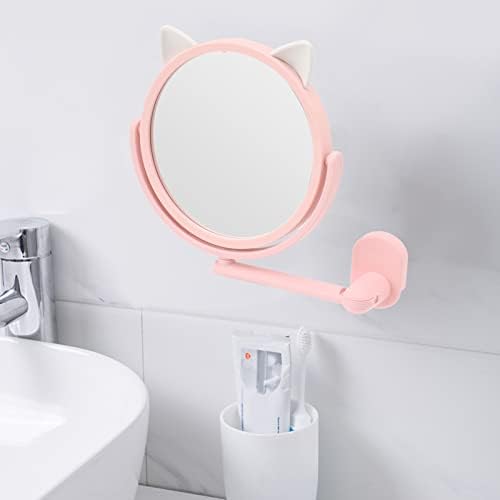 Yuecoom Wall-Mounted Round Mirror with Cat Design