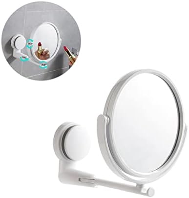 Outanaya Wall Mounted Round Vanity Mirror Rotating Double Sided