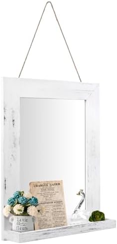 QDSSDECO 16x20 Farmhouse Wall Mirror with Shelf