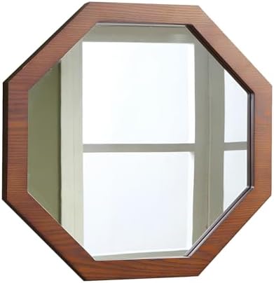 Wooden Framed Makeup Mirror - Round 492cm Wall Decor