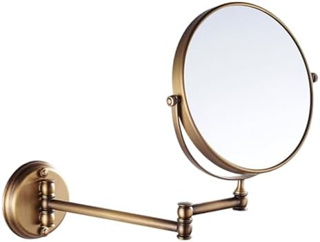 Wall Mounted Makeup Mirror 8 Brass Double-Sided with 3X Magnification