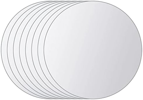 8pcs Frameless Round Mirror Set for Vanity Bedroom Living Room