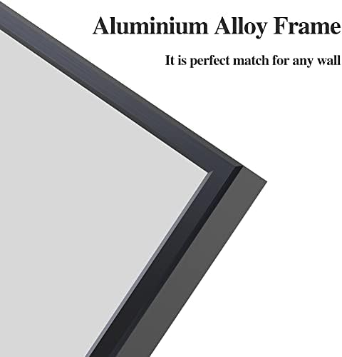WONSTART 40x24 Black Aluminum Wall Mirror