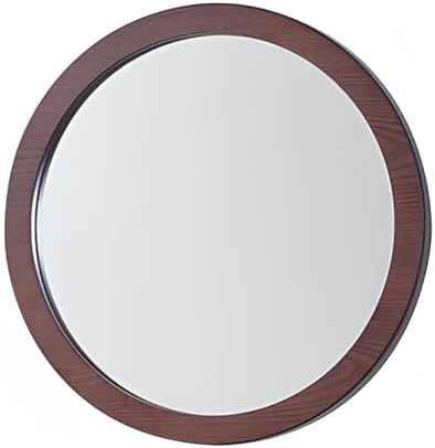 LTSRLL 50cm Wooden Framed Round Mirror