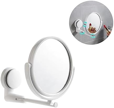 Wall Mounted Round Vanity Mirror Rotating Folding Dual Sided