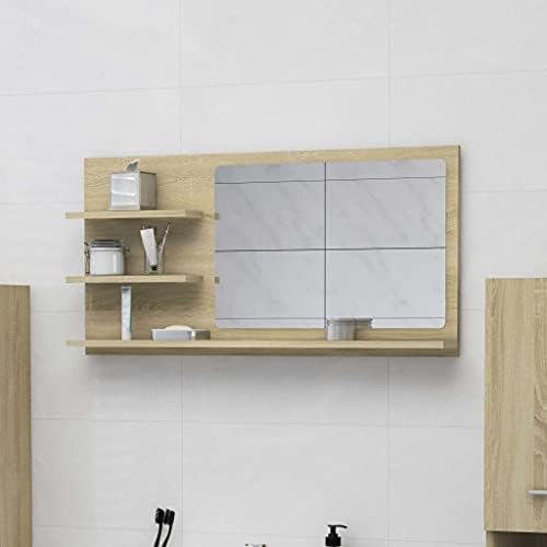Wall Mirror with Open Partition for Bathroom Vanity