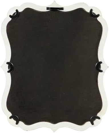 Rustic White Scalloped Wall Mirror 12x15