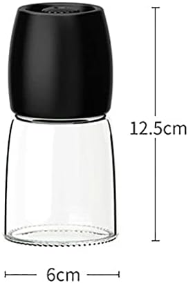 WXWIN Refillable Salt Pepper Mill Set - Durable Glass Stainless Steel