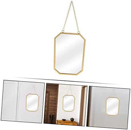 Gold Hanging Wall Mirror for Bathroom and Vanity