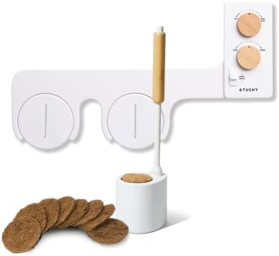 TUSHY Spa Bamboo Premium Bidet and Coconut Husk Toilet Brush Bundle