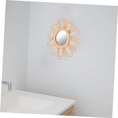 TOVINANNA 1Pc Circular Rattan Wall Mirror