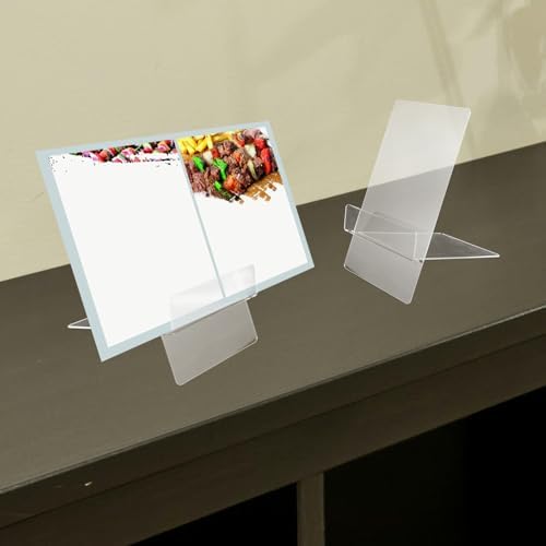 HOLIDYOYO Adjustable Acrylic Cookbook Stand for Kitchen and Home Use