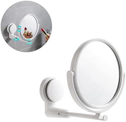 Wall Mounted Round Vanity Mirror Rotating Folding Dual Sided
