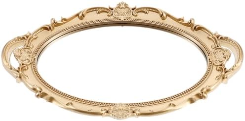 ABOOFAN Baroque Decorative Mirror Tray Luxury Vanity Mirror