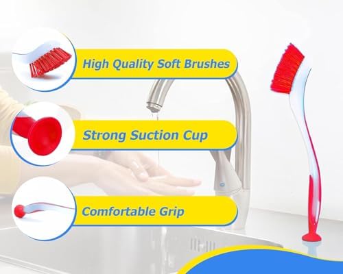 3-Piece Plastic Dish Cleaning Brush Set