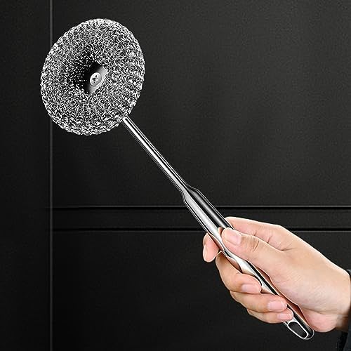 Guaber Stainless Steel Scrub Brush for Cast Iron Pans and Pots 1