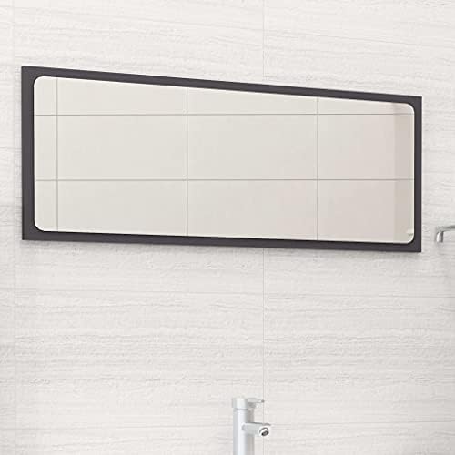vidaXL Gray Wall Mirror for Bathroom and Hallway