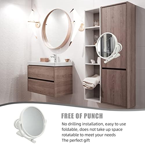 Garneck Wall Mounted Folding Rotating Makeup Mirror 1