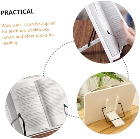 Adjustable Wooden Cookbook Stand for Home Office Use