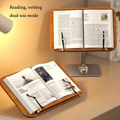 UHRLGHS Adjustable Book Stand with Rotating Base and Page Clips