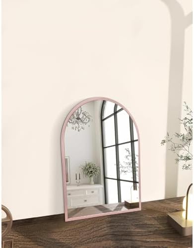 Arch Bathroom Mirror with Rose Gold Frame 16x12