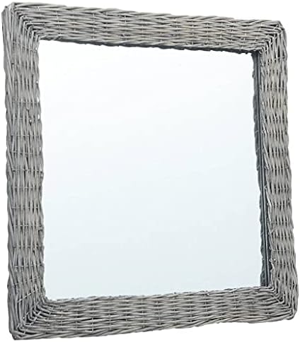 236 x 236 Wicker Mirror with Rattan Frame