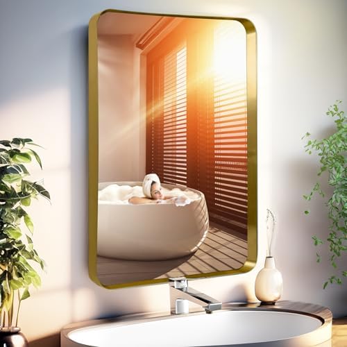 Gabnico 20x30 Inch Bronze Aluminum Frame Mirror