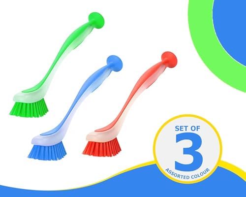3-Piece Plastic Dish Cleaning Brush Set